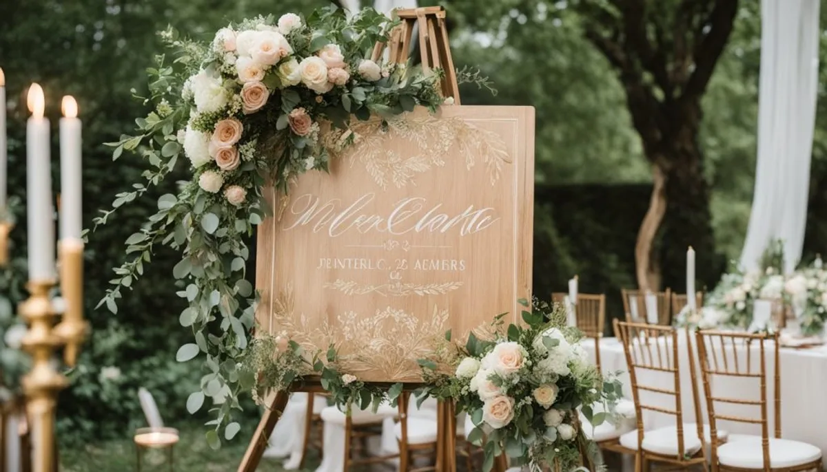 custom wedding signage