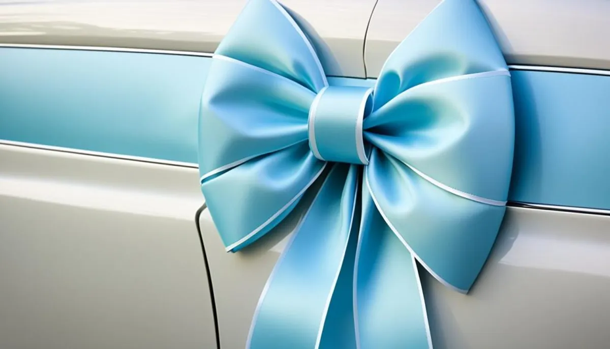 giant wedding car door bows