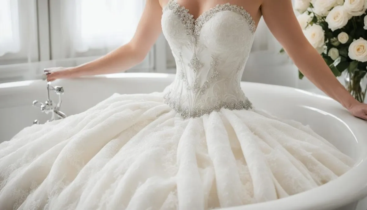 how to clean wedding dress