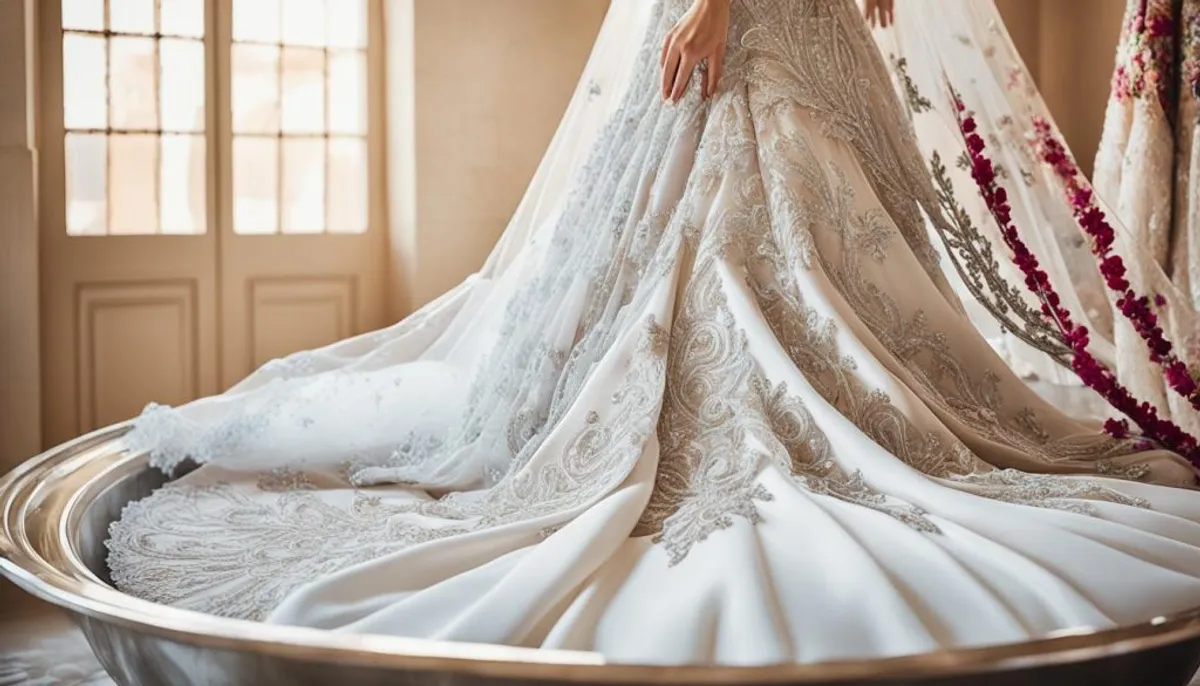 how to clean wedding gown