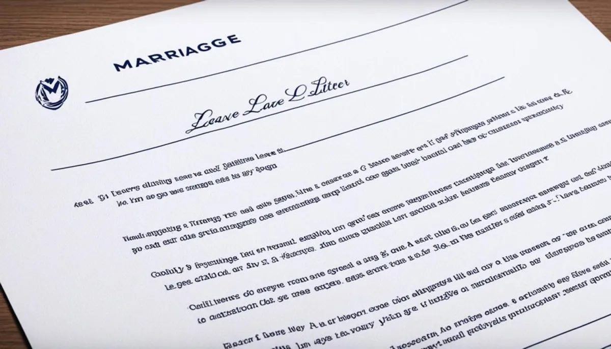 marriage leave letter for company