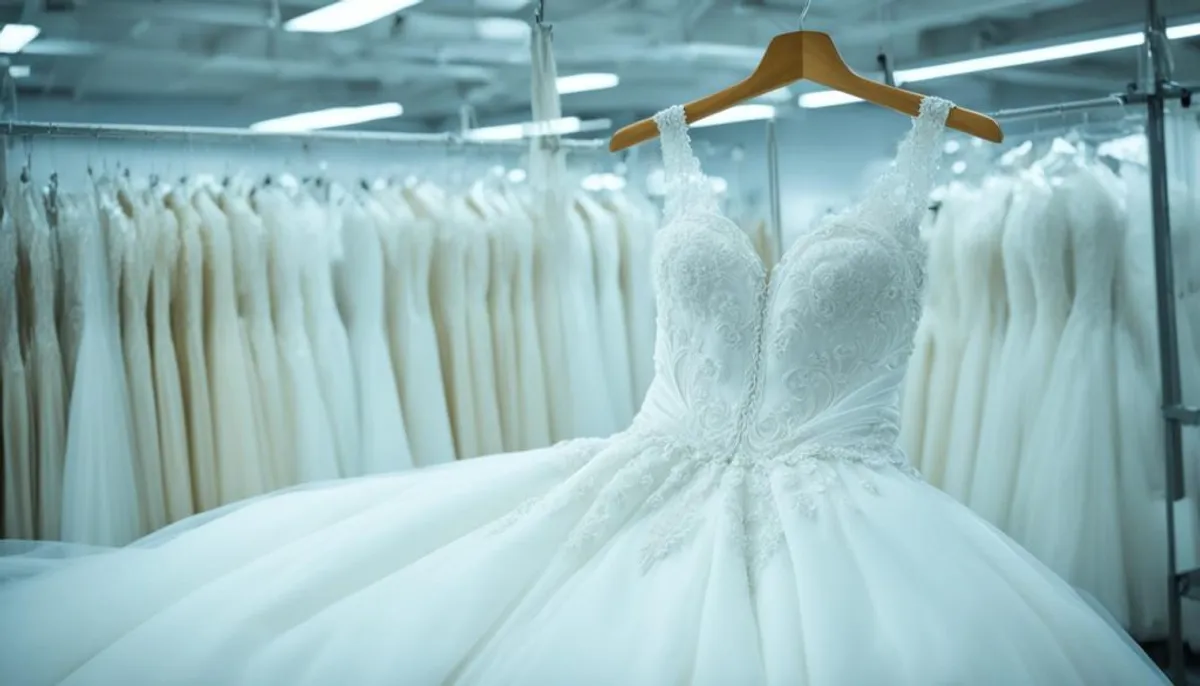 Professional wedding dress cleaning