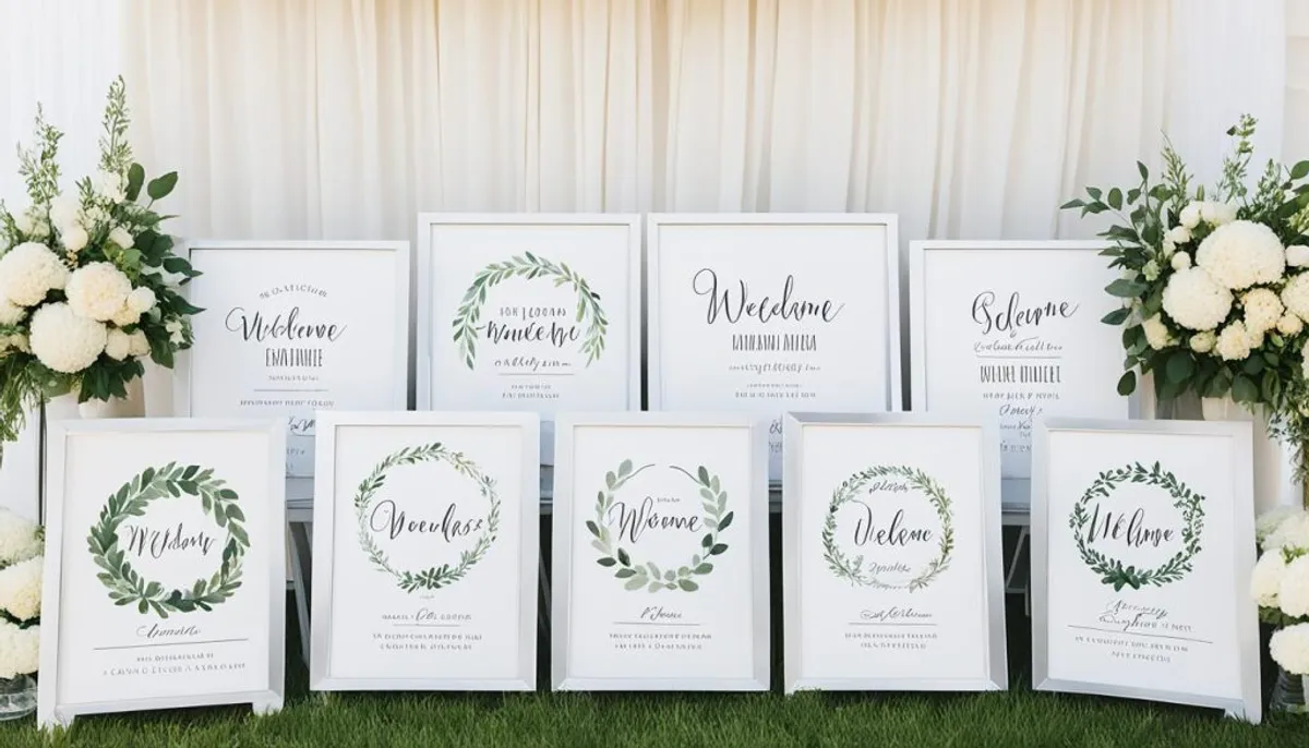 wedding sign measurements