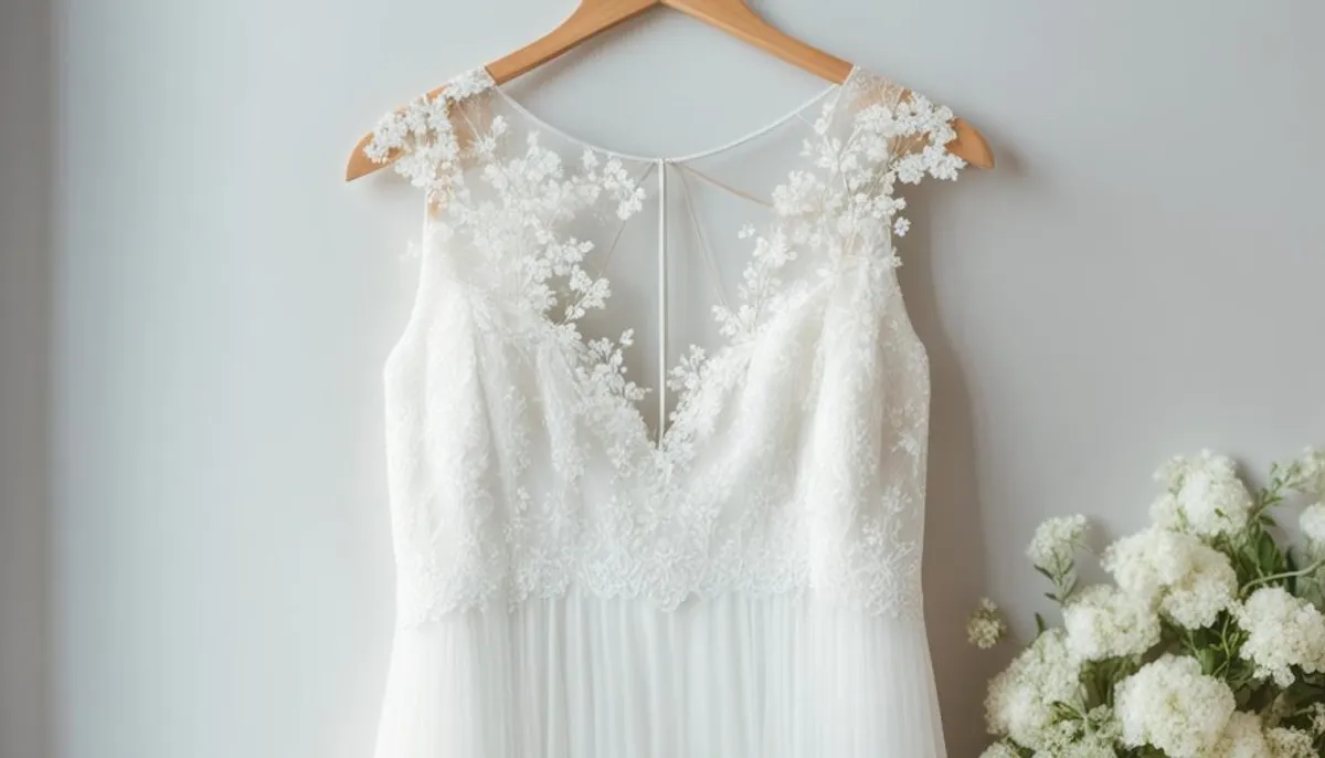 white wedding dress